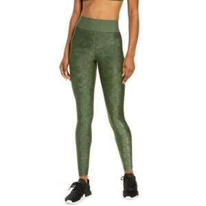 Good American Icon Leggings Size 3 Athletic High Waist Jacquard Camo Green